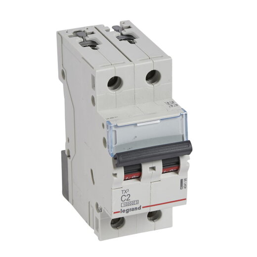 Legrand Leitungsschutzschalter, Automat 404198 TX3 C2A 2P 10KA 2M