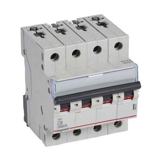 Legrand Leitungsschutzschalter, Automat 404252 TX3 C6A 4P 10KA 4M
