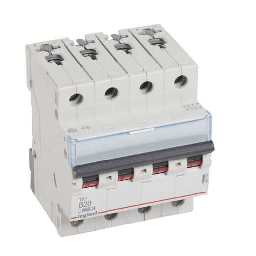 Legrand Leitungsschutzschalter, Automat 404155 TX3 B20A 4P 10KA 4M