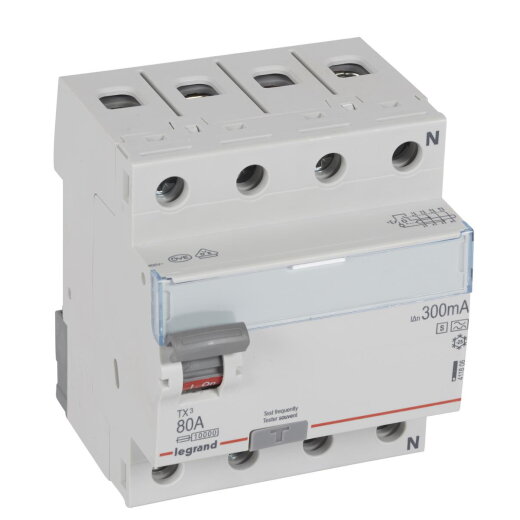 Legrand FI-Schutzschalter, FI 411806 TX3 80A 4P 300MA A-S