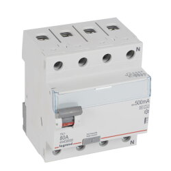 Legrand FI-Schutzschalter, FI 411809 TX3 80A 4P 500MA A-S