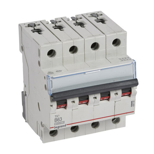 Legrand Leitungsschutzschalter, Automat 404160 TX3 B63A 4P 10KA 4M