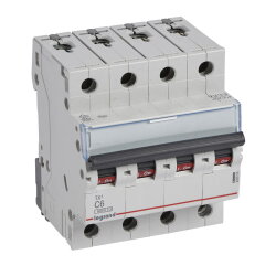 Legrand Leitungsschutzschalter, Automat 403558 TX3 C6A 4P...