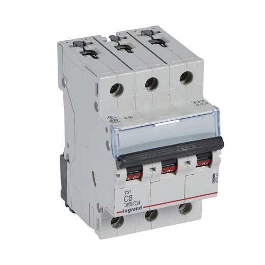 Legrand Leitungsschutzschalter, Automat 403542 TX3 C8A 3P 6KA 3M