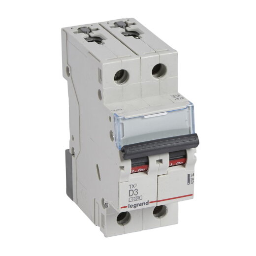 Legrand Leitungsschutzschalter, Automat 403732 TX3 D3A 2P 6KA 2M