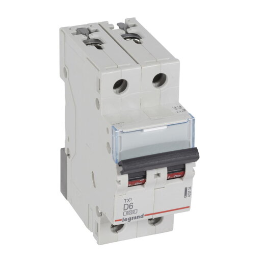 Legrand Leitungsschutzschalter, Automat 403734 TX3 D6A 2P 6KA 2M