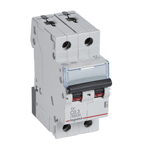 Legrand Leitungsschutzschalter, Automat 403518 TX3 C0,3A 2P 6KA 2M