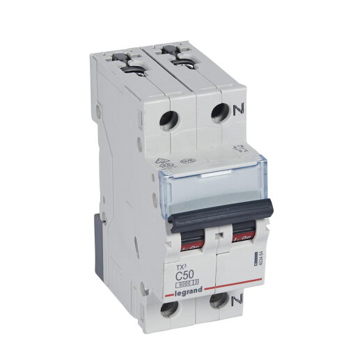 Legrand Leitungsschutzschalter, Automat 403464 TX3 C50A 1P+N 6KA 2M