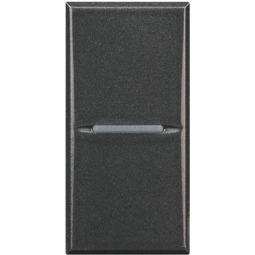 Bticino Taster Axolute mit Öffnerkontakt 1-modulig Anth