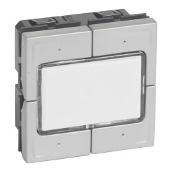 Legrand Taster Mosaic 4-f.elektronisch 2-mod 0-24V alu