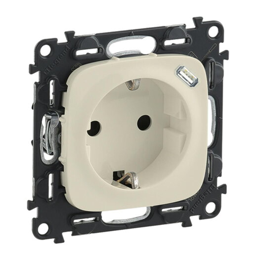 Legrand Steckdose 753006 Valena Allure USB-C mandelweiß