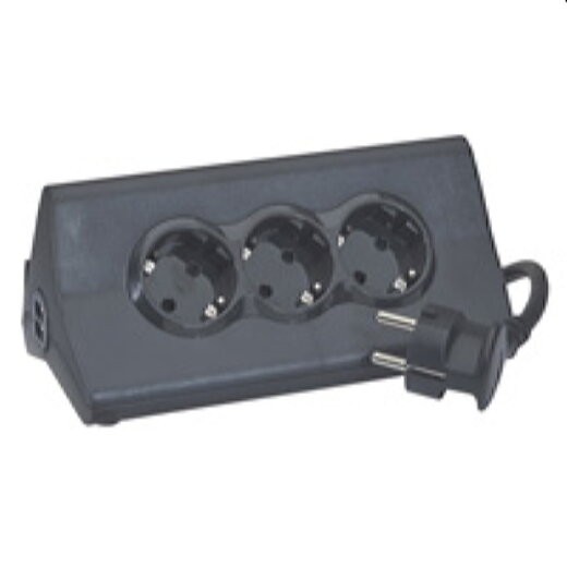 Legrand Steckdosenleisten TABLET 3-fach USB 1,5m Zul. schwarz