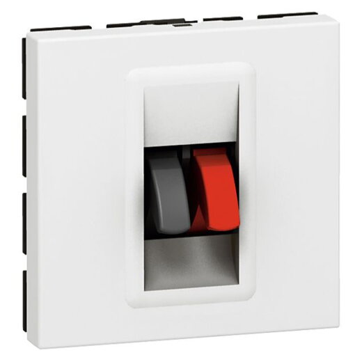 Legrand Anschlussdose Mosaic f. Lautsprechter 1-fach weiß