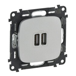 Legrand Steckdose 754997 V.ALL. 2400MA AL