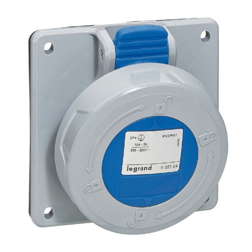 Legrand CEE-Steckdose 555384 3P 16A 230V blau IP67