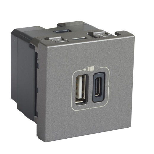 Legrand Modul MSC 2xUSB-A+C 2Mod 2400MA aluminium