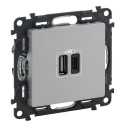 Legrand  753306 VLIFE 2xUSB-A+C 2MOD 3A AL