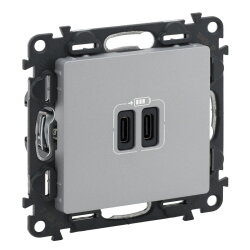 Legrand  753307 VLIFE 2xUSB-C 2MOD 3A AL