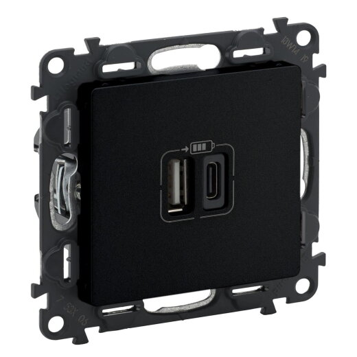 Legrand Steckdose Valena Life 2xUSB Typ A+C 2-mod.3A sw