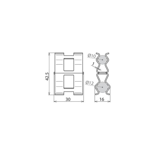 Dehn & Söhne Bewehrungsklemme DEHNclip DC BK12 RD10 STBLANK Rd12/RD10