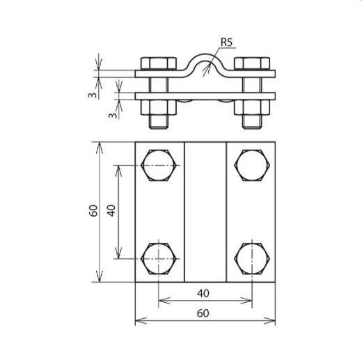 Dehn & Söhne Kreuzstück 318207 Cu DIN 48845 F