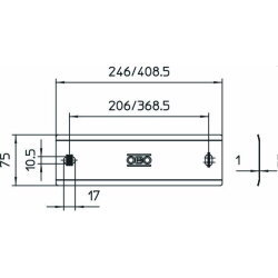 OBO Abdeckhaube für BigBar 1802/AH10 für Potischiene 10 Anschlüss