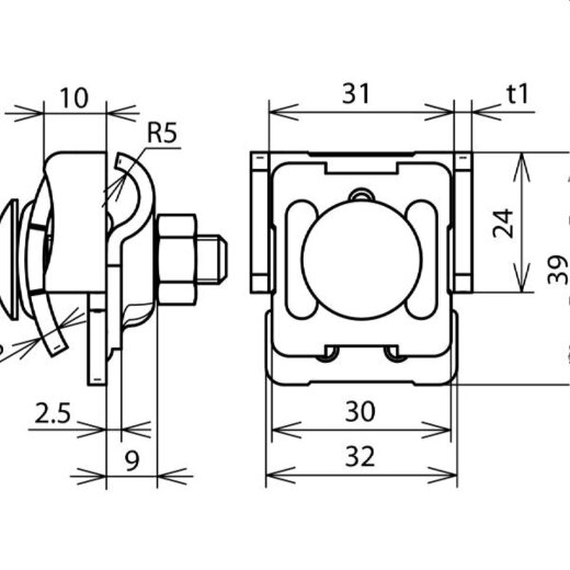 Dehn & Söhne Falzklemme 365030 St/tZn 0,7-8mm