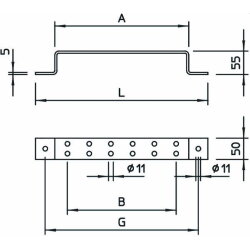 OBO Erdanschlussblock 1805/6 50x5mm