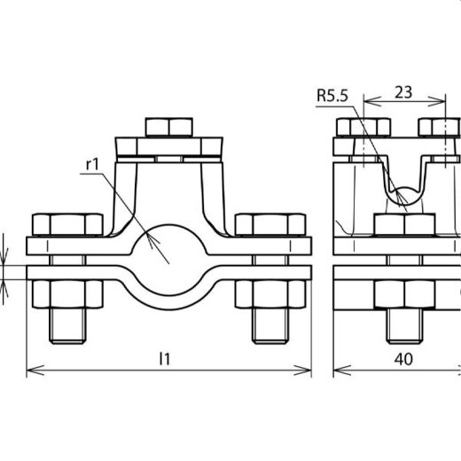 Dehn & Söhne Erdungsrohrschelle 407034 TG-St/tZn 3/4Zoll
