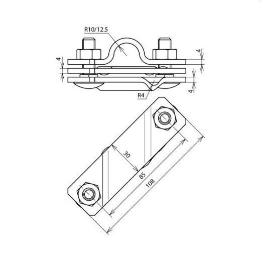 Dehn & Söhne Anschlussschelle 625015 St/tZn 25mm