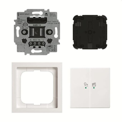 Busch-Jaeger LED-Dimmer, Lichtsteuerung 62851 UJ-84-WL flex WL studioweiß