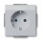 Busch-Jaeger SCHUKO-Steckdoseneinsatz 20 EUCNB-83 aluminiumsilber