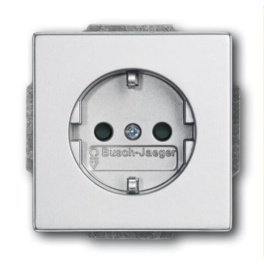 Busch-Jaeger Steckdoseneinsatz 20 EUCRB-83 aluminiumsilber