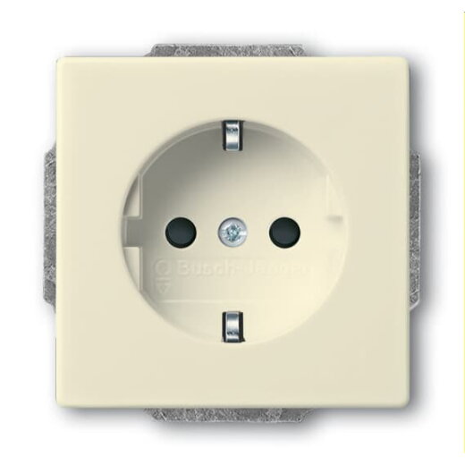 Busch-Jaeger SCHUKO-Steckdose 23 EUCB-82 eBs SrK elfenbeinweiß