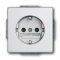 Busch-Jaeger SCHUKO-Steckdose 23 EUCB-83 eBs SrK aluminiumsilber