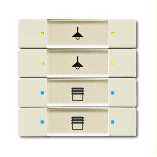 Busch-Jaeger Bedienelement 6127/02-82 4fach elfenbeinweiß