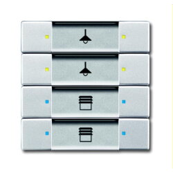 Busch-Jaeger Bedienelement 6127/02-83 4fach aluminiumsilber