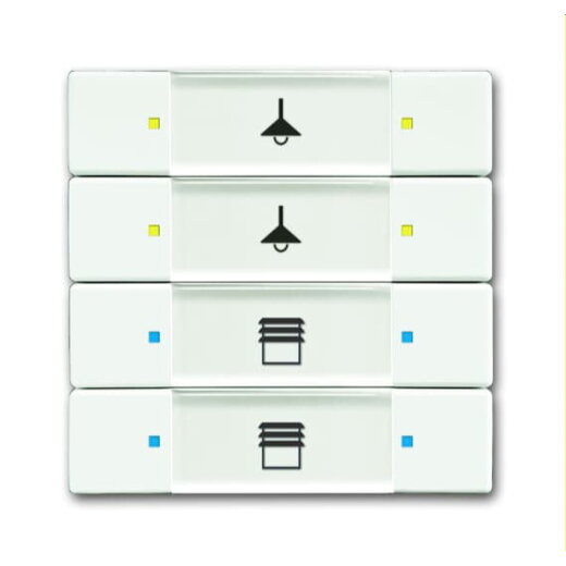 Busch-Jaeger Bedienelement 6127/02-884 4fach studioweiß matt