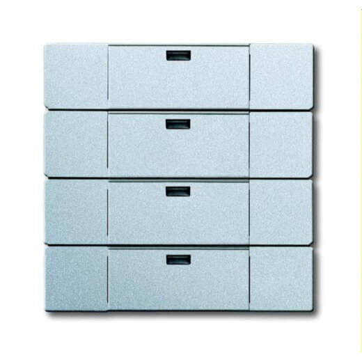 Busch-Jaeger Wandsender 6733-83 WaveLine 4fach aluminiumsilber