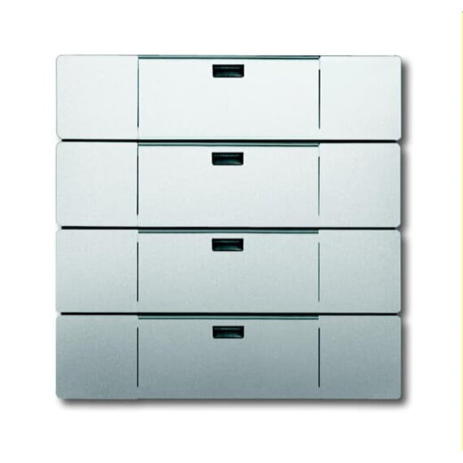 Busch-Jaeger Wandsender 6733-866 WaveLine 4fach Edelstahl