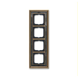 Busch-Jaeger Rahmen 1724-843 4-f.ME antik Dekor anthr