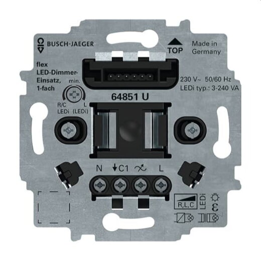 Busch-Jaeger LED-Dimmer, Lichtsteuerung 64851 U flex 1-f