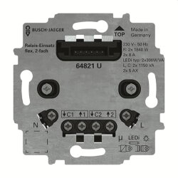 Busch-Jaeger Relaiseinsatz 64821 U flex 2-fach