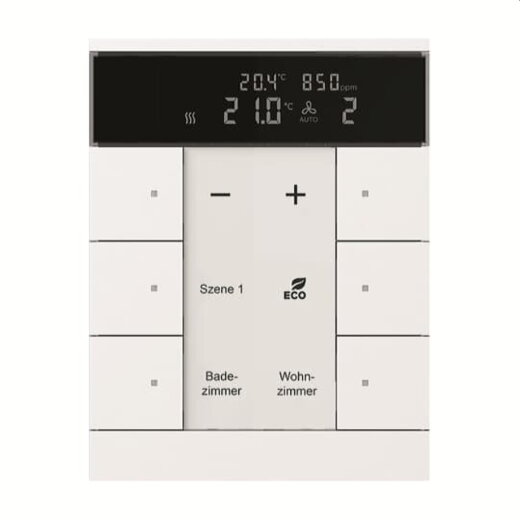 Busch-Jaeger Raumtemperaturregler SBC/U6.0.11-884 HVAC/CO2 6-f.stu-ws mt