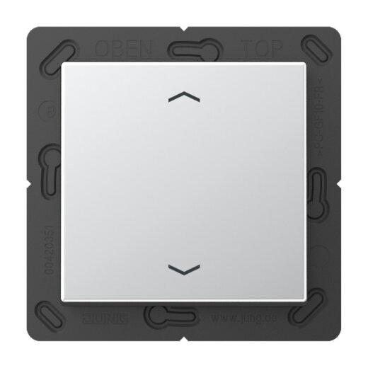 Jung EnOcean Funk-Wandsender 2-kanalig, mit Pfeilsymbolen, Serie A, aluminium ENOA590PAL