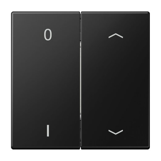 Jung EnOcean Funk-Wandsender 4-kanalig, Symbole 0 I und Pfeil, Serie LS, graphitschwarz matt ENOLS995P01SWM