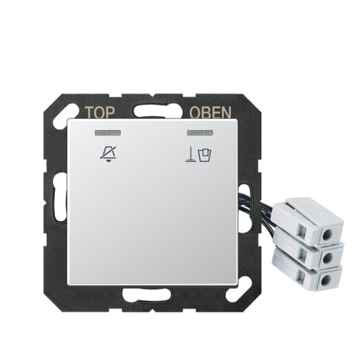 Jung Hotelabdeckung mit LED-Einheit 24 V, Außenstelle, Serie A, aluminium ACUKO5M24AL