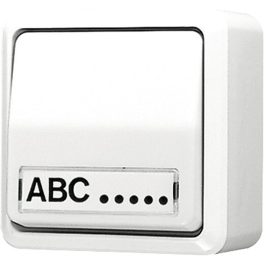 Jung Wippschalter, Universal Aus-Wechsel, 10 AX 250 V ~, mit Schriftfeld, AP 600, alpinweiß 606ANAWW