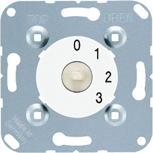 Jung Drehschalter, 3-Stufen-Schalter m. AUS-Stellung 16 AX 250 V ~ 250 V ~, alpinweiß 1101-4WW