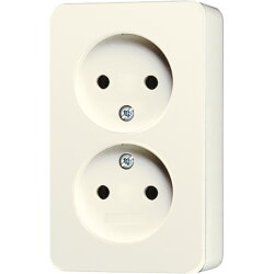 Jung Zweifach-Steckdose ohne Schutzkontakt, 16 A 250 V ~,...